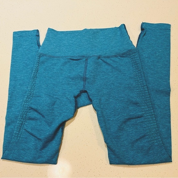 SOLD Alphalete | Revival High-Waist Seamless Leggings in Cayman Blue Size Medium - Picture 8 of 8